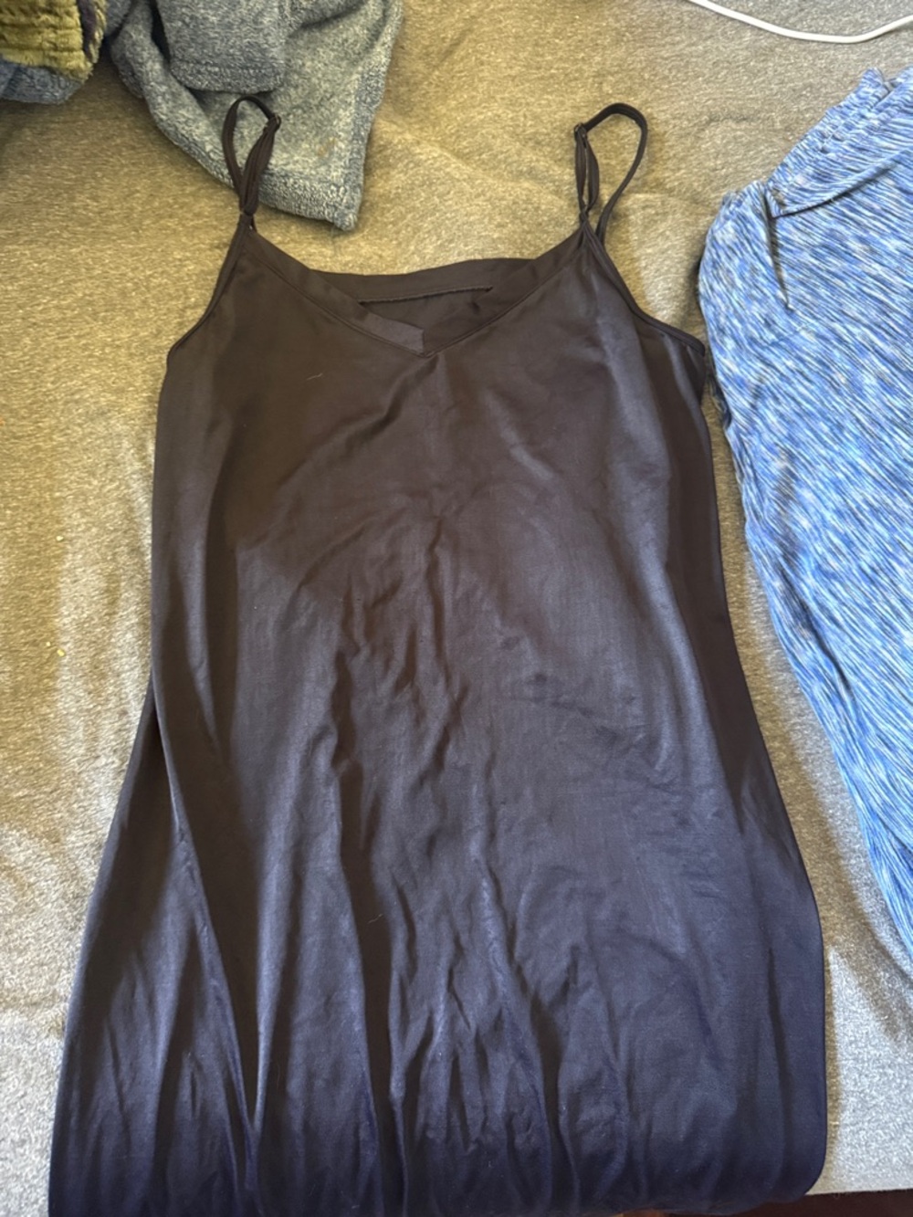 Black Spaghetti Strap Slip Dress